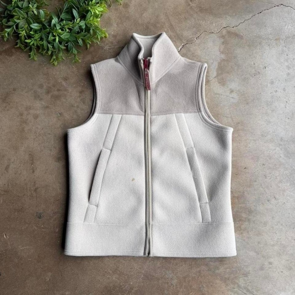 Vintage Y2K American Eagle cream fleece vest women's size small